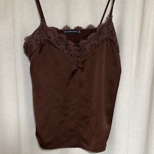 Abercrombie & Fitch Chocolate Lace Detail Top